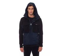 Nicolo Tonetto Black Wool Men Jacket with Hood and Pockets - S