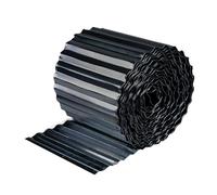 Nicoman Bordo da giardino in metallo, resistente, in acciaio zincato, flessibile, per alberi, aiuole e piante (nero, 1,5 x 3 m)