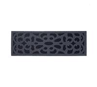 Nicoman Narrow Step Mat Barriera Zerbino Eco-Friendly Raschia e assorbente Tappetino per interni/esterni 75x25cm (30''x10''), (Grigio-impermeabile), Set di 2