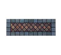 Nicoman Narrow Step Mat Barriera Zerbino Tappetino Eco-Friendly Raschiante e Assorbente per Interni/Esterni 75x25cm (30''x10''), (Bordo Blu), Set di 2