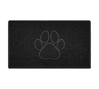 Nicoman - Zerbino a forma di zampa goffrata (utilizzabile per interni o esterni al coperto), colore: nero, medio (75 x 44 cm)