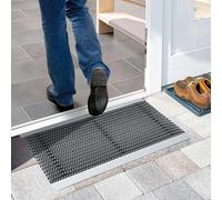 Nicoman - Zerbino in alluminio e metallo, colore: Grigio