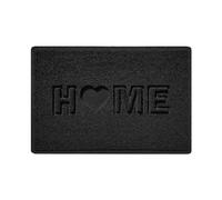 Nicoman Zerbino Love at Home, 60 x 40 cm, nero elegante, resistente, antiscivolo, per interni ed esterni, per la casa, il patio, il giardino, il giardino e la casa, il cuore