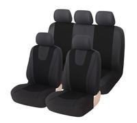 NICONC Coprisedili per auto per Toyota Hilux (AN120/AN130) 8Gen 2015 2016 2017 2018 2019 2020 2021 2022 2023 Set universale di cinque pezzi, nero