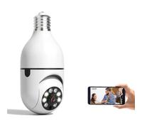 Nicoone E27 Tipo telecamera panoramica del IP WiFi della macchina fotografica di sicurezza senza fili 1080P WiFi,con microfono e altoparlante, rilevatore di movimento