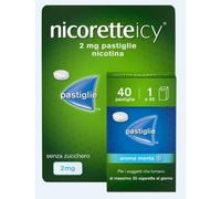 Nicoretteicy 2mg Pastiglie di Nicotina, 40 Pastiglie