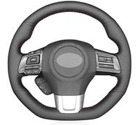 NICPET Coprivolante per Auto in Pelle Nera, per Subaru per WRX (STI) 2014-2021 per Levorg (STI) 2014-2021, coprivolante per Auto Cucito a Mano