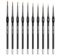 Nicpro 10 Pezzi Pennelli per Dipingere, Set Pennelli Fine Pittura con Custodia per Artisti Vernici Acriliche, Acquerelli, Oli e Guachi, le Unghia Art oer il Viso Dettagli in Miniatura Pittura