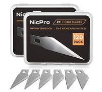 Nicpro 240 pezzi set di lame per bisturi per hobby, #11 lame ultra affilate dopo il riempimento, set per utensili da taglio artistici con scatola di conservazione per artigianato, hobby, scrapbooking,