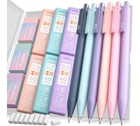 Nicpro 6 Pezzi Pastello Matite Meccaniche 0,5 & 0.7 & 0.9mm con Astuccio, Carino Art Matite Portamine con 6 Tubi HB Mine,3 Gomma per Artista Studenti Bambino Disegno Scrittura Schizzi