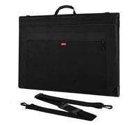 Nicpro Borsa portadocumenti per l'arte, 65 x 95 cm nera, con tracolla staccabile, angoli in pelle, custodia da trasporto per opere d'arte, poster, schizzi e disegno