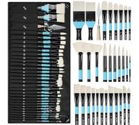 Nicpro Set di 30 pennelli per pittura acrilica, olio, acquerello, guazzo
