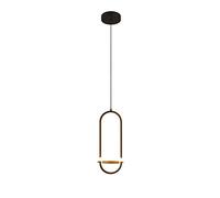 NICRX 21W LED Nero a sospensione e Lampada a sospensione, lampada a sospensione e a sospensione dimmerabile per soggiorno, sala da pranzo, comodino (Nero)