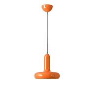 NICRX Lampada a Sospensione Moderna Colorata con Attacco E27 e Cavo Regolabile da 150cm, Lampadario in Metallo Verniciato per Cucina, Camera, Sala da Pranzo, Corridoio o Café (Arancione)