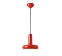 NICRX Lampada a Sospensione Moderna Colorata con Attacco E27 e Cavo Regolabile da 150cm, Lampadario in Metallo Verniciato per Cucina, Camera, Sala da Pranzo, Corridoio o Café (Rosso)