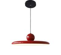 NICRX Lampadario Moderno UFO - Lampada a Sospensione LED 36W Dimmerabile,Altezza Regolabile con 3 Temperature di Colore,Plafoniera in Acrilico e Metallo per Sala da Pranzo,Soggiorno,Caffè (Rosso)