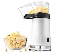 Nictemaw Macchina per popcorn Bianco, Macchina Popcorn Compatta da 1200 W Senza Grassi e Senza Olio, Snack Salutare per la casa