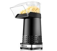 Nictemaw Macchina per popcorn Nera, Macchina Popcorn Compatta da 1200 W Senza Grassi e Senza Olio, Snack Salutare per la casa