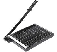 Nictemaw Taglierina a Leva Ghigliottina professionale A4 - Taglio fino a 10 fogli - Lama di sicurezza e manico Ergronomico per ufficio, scuola, artigianato Nero