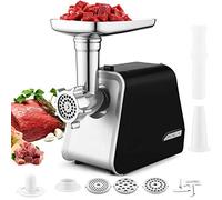 Nictemaw Tritacarne elettrico, 2000 W, macchina per carne macinata con 3 fette forate, salsicce e inserto per pasticceria, per verdure, carne e biscotti