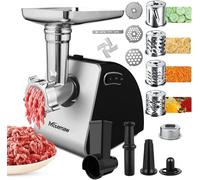 Nictemaw Tritacarne elettrico, tritacarne professionale, salsiccia e tritacarne, 500 W Max, 5 in 1 salsiccia e tritacarne con per salsicce
