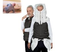 Nicvrea Gilet Airbag Anticaduta App,giletprotettivo per Anziani con Allarme/Posizionamento per Monitoraggio Remoto/chiediaiuto/Funzione Registrazione Sportiva,Blackformale-S
