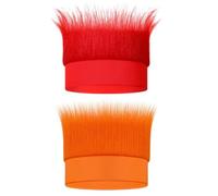 niCWhite Hairy Headband Funny Trolls Parrucche per capelli 2 pezzi per | Accessori per costume da troll per feste sportive, festa dei capelli pazzi, Halloween, martedì grasso, cosplay