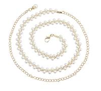 Nidddiv Berretto lavorato a maglia da donna con gancio di personalizzazione perline vita catena decorativa abito piccolo profumo sottile cintura carino donna guanti invernali, gold, Taglia unica