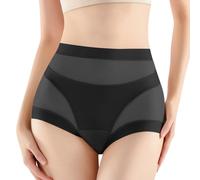 Nidddiv Biancheria intima da donna con cintura, modellante, traspirante e senza impronte, sottile e modellante, taglie forti, Nero , L