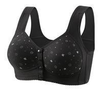 Nidddiv Bustiers Damen Fashionable and Casual Front Buttoned Underwear for Elderly People Skin Friendly and Comfortable Bra Fitness Set Donna, Nero , XL