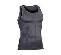 Nidddiv Camicie allentate da uomo Camicia a compressione da uomo Canottiera dimagrante Canotta da allenamento Addome Slim Body Shaper Mens Medium Long Sleeve T Shirts, Grigio, L