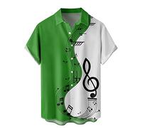 Nidddiv Camicie da uomo Camicie con risvolto per uomo Camicia casual per adulti con stampa patchwork camicie a maniche corte Button Up Camicie da uomo Top Camicetta Traspirante Estate T Shirt Loose