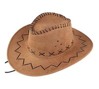 Nidddiv Cappello da baseball da uomo in pelle, cappello da cowboy, unisex, per adulti, cachi, Taglia unica