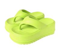 Nidddiv infradito da donna eleganti con plateau infradito leggere e traspiranti, comode da spiaggia, morbide e antiscivolo, per il tempo libero, impermeabili, verde, 36