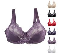 Nidddiv Reggiseno con ferretto di grandi dimensioni imbottito, reggiseni da donna, tenuta forte, comodo, reggiseno push up, coppa piena, reggiseno regolabile, bustino da donna, biancheria intima in
