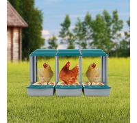 Nidi per galline autoportanti o a parete in PP verde e grigio, dimensioni 84,5*51,5*46,5 cm, per case, fattorie, capannoni, cortili, con 3 scomparti separati. DescrizioneQuesto nido per galline è sia 