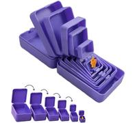 Nidificazione a 6 strati con sorpresa segreta dito medio (viola) | Never Ending Middle Finger, scatola regalo riutilizzabile per scherzi, scomparti interni pronti per anelli