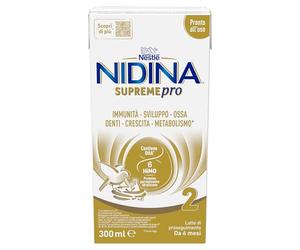 NIDINA SUPREMEpro 2 Latte di Proseguimento Liquido da 6 mesi, 12 Brick da 300ml (3,6L)