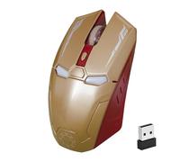Nidiox Mouse da gioco wireless, mouse silenzioso a sei pulsanti, 2,4 G, con ricevitore nano USB, per desktop/laptop/PC, 3 livelli di regolazione DPI (oro)
