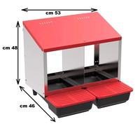 NIDO BIFAMILIARE PER GALLINE OVAIOLE - PER UOVA DA INCUBATRICE