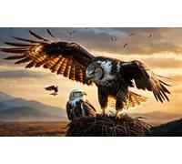 Nido dell'Aquila Puzzle 1200 Pezzi 75x50 cm Puzzle Fai da te,Intrattenimento Creativo - Puzzle Per Adulti E Tutta La Famiglie