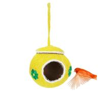 Nido di cocco - Gabbia per uccelli in noce di cocco intrecciata a mano | Casetta per uccelli anti-morso per uccelli, pappagalli, pappagalli, pappagallini, parrocchetti, canarini