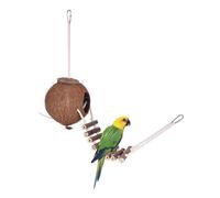Nido di cocco naturale per uccelli da appendere alla casa Giocattoli per