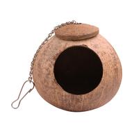 Nido di guscio di noce di cocco da 2 pezzi per pappagallini e piccoli animali