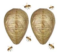 Nido di vespe, 2 pezzi, resistenti alle intemperie, anti-vespe, per esterni, contro le vespe, da appendere al tetto, per balcone e esterni