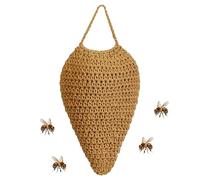 Nido di vespe all'uncinetto per uccelli ricci, nido di vespe in tessuto grosso, nido di vespe intrecciato all'uncinetto, per terrazza, grondaia e frutteto