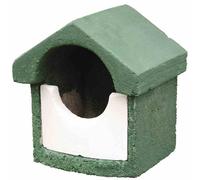 Nido Mezza Cavità Verde Casa In Legno E Cemento Per Uccelli 24Cm Varie Specie