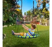 Nido oscillante per neonati Outsunny con carico regolabile in altezza 150kg diametro 100x120-180 cm