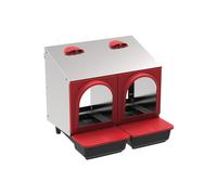 Nido per galline con 2 camere per il nido con 2 inserti in plastica