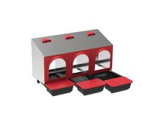 Nido per galline con 3 camere per il nido con 3 inserti in plastica